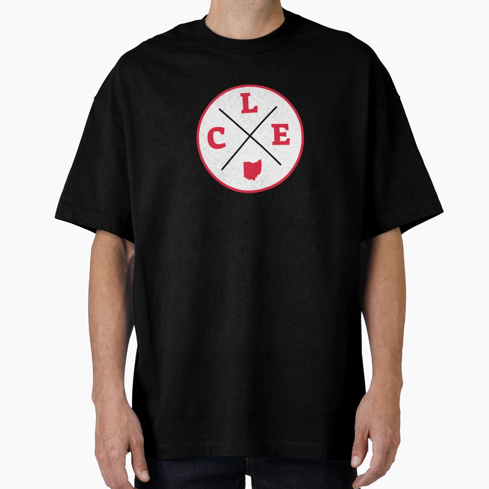 Cleveland Baseball Ohio State Map T-Shirt - Minimalist Print for Adults - T-Shirt, Sweatshirt, Hoodie