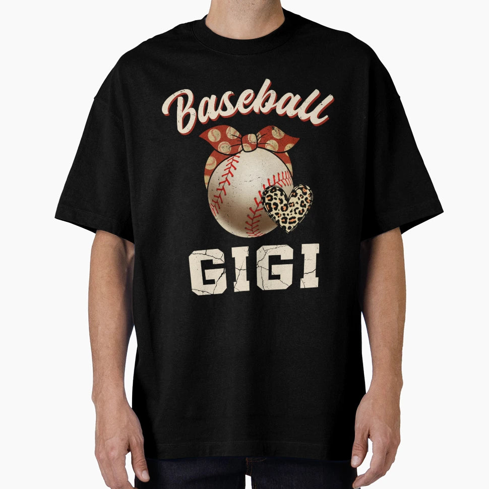 Baseball Gigi Leopard Baseball Player T-Shirt - Unique Graphic Unisex - T-Shirt, Sweatshirt, Hoodie