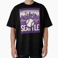 Cityscape Seattle Baseball T-Shirt - Streetwear Style Unisex - T-Shirt, Sweatshirt, Hoodie