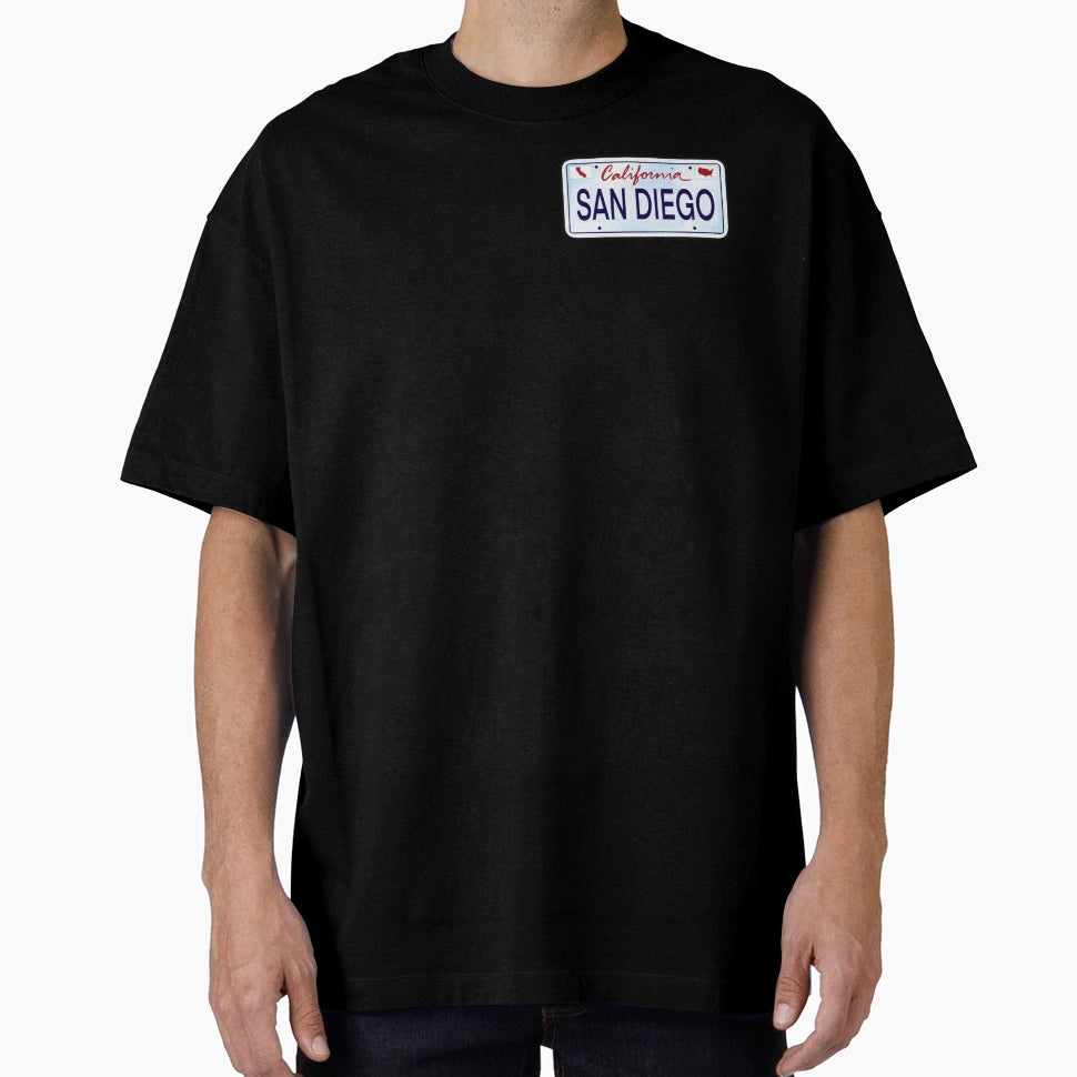 San Diego License Plate T-Shirt - Minimalist Print Unisex - T-Shirt, Sweatshirt, Hoodie