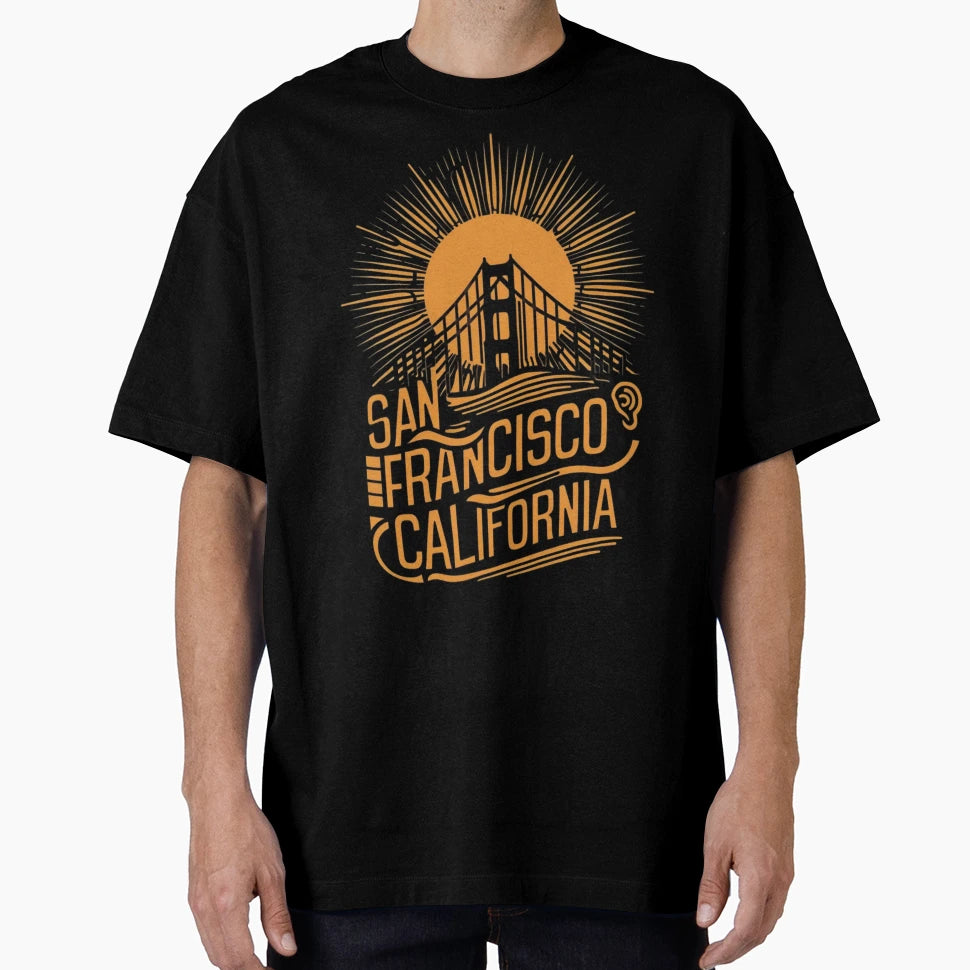 Golden Gate Glow San Francisco T-Shirt - Minimalist Print for Adults - T-Shirt, Sweatshirt, Hoodie