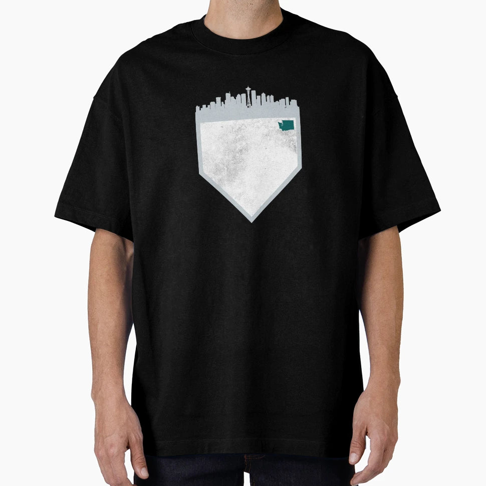 Seattle Baseball Home Plate T-Shirt - Casual Everyday Wear Men Women - T-Shirt, Sweatshirt, Hoodie