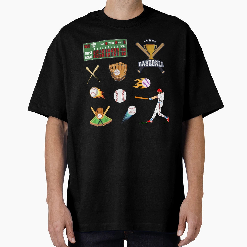 Illustrations That Baseball Fans Will Love T-Shirt - Unique Graphic Unisex - T-Shirt, Sweatshirt, Hoodie
