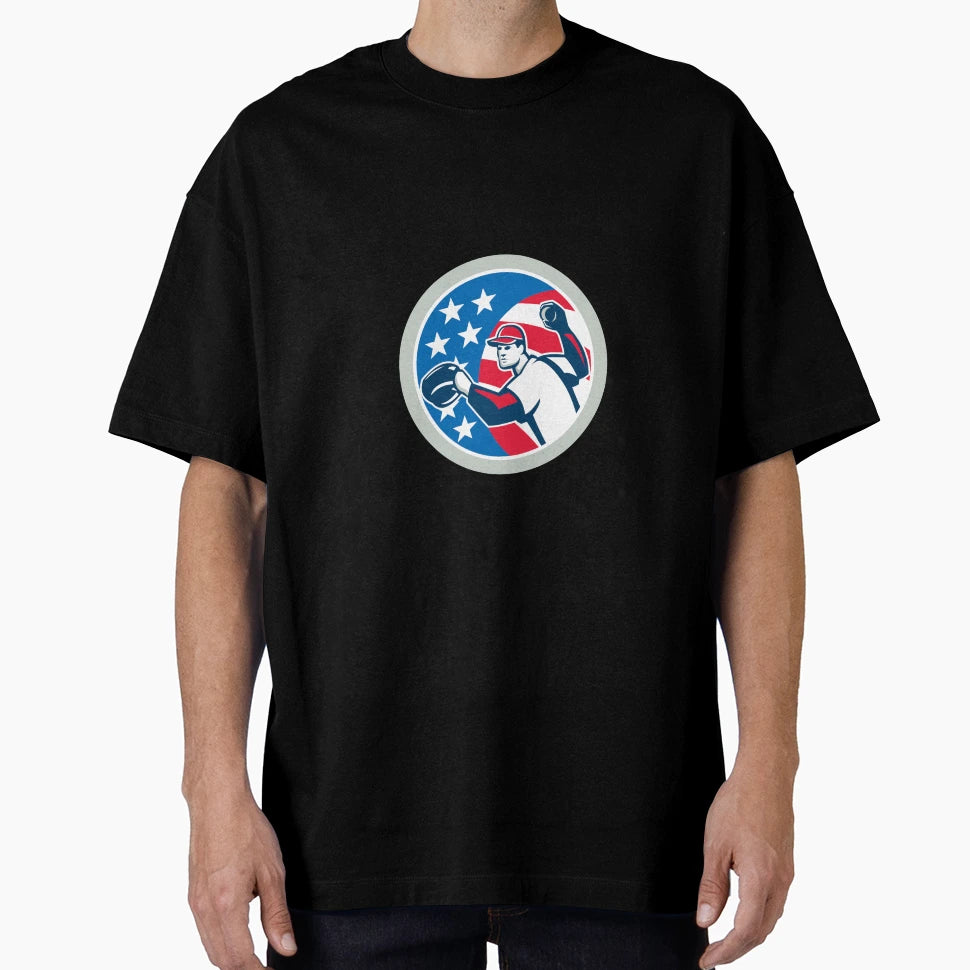American Baseball Pitcher Throwing Ball T-Shirt - Aesthetic Graphic Unisex - T-Shirt, Sweatshirt, Hoodie