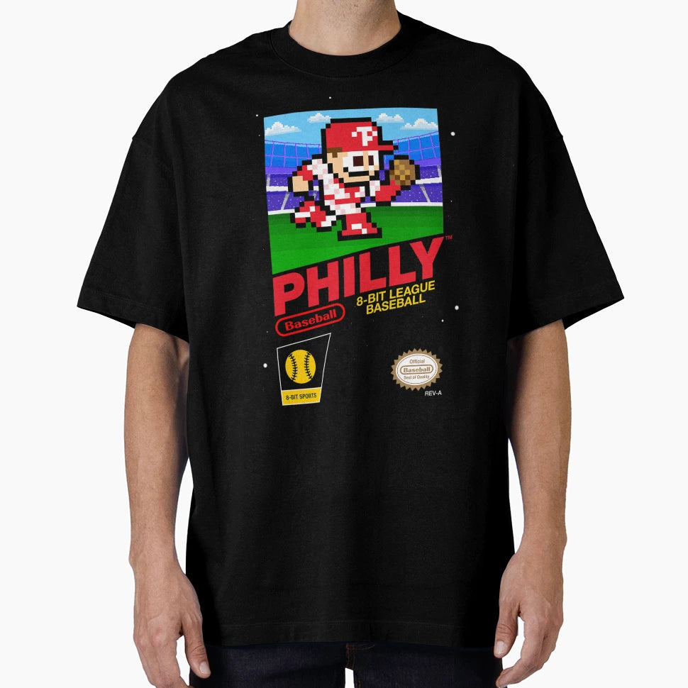 Philadelphia 8 Bit Videogame Cart T-Shirt - Streetwear Style Men Women - T-Shirt, Sweatshirt, Hoodie