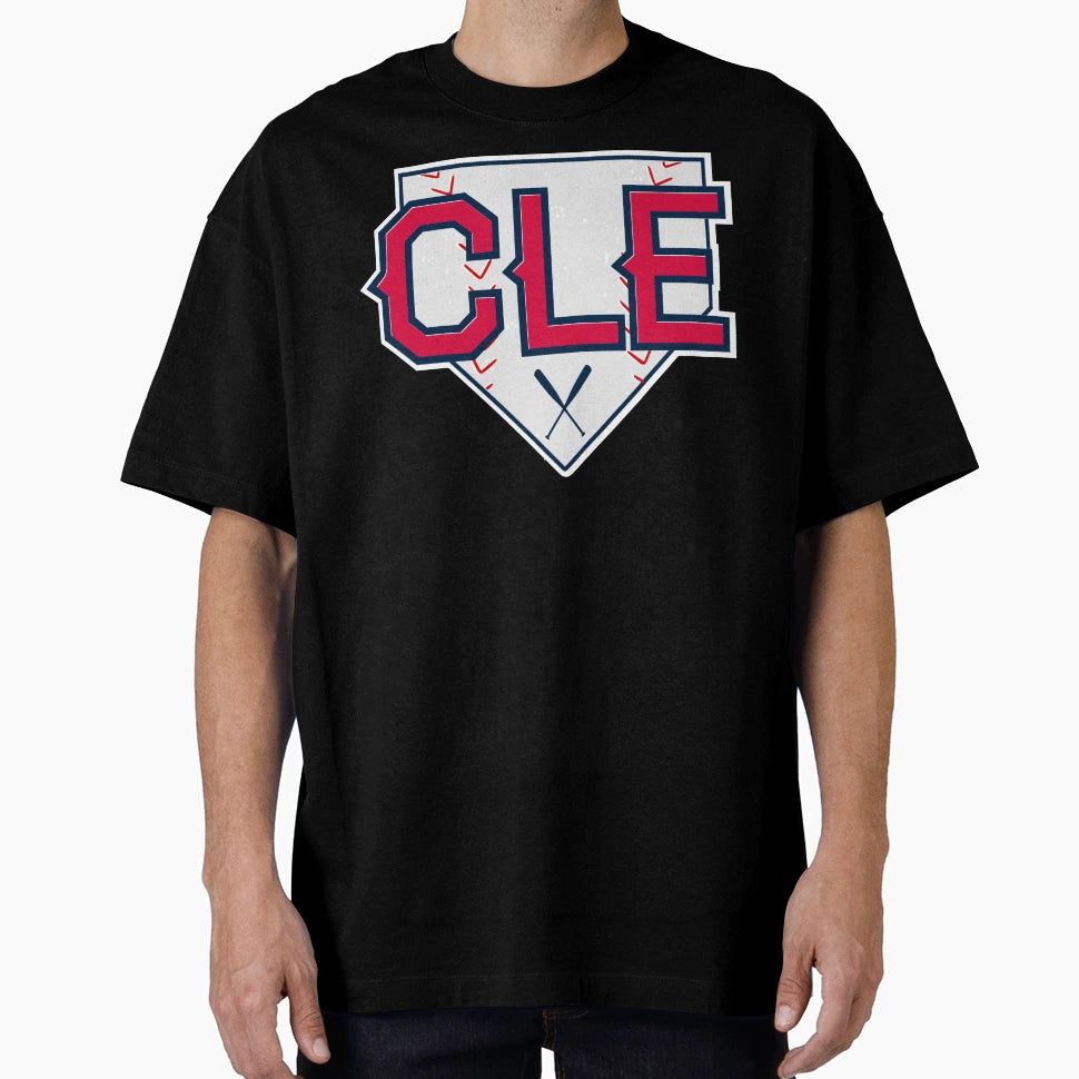 Cle Cleveland Baseball Home Plate T-Shirt - Streetwear Style Unisex - T-Shirt, Sweatshirt, Hoodie