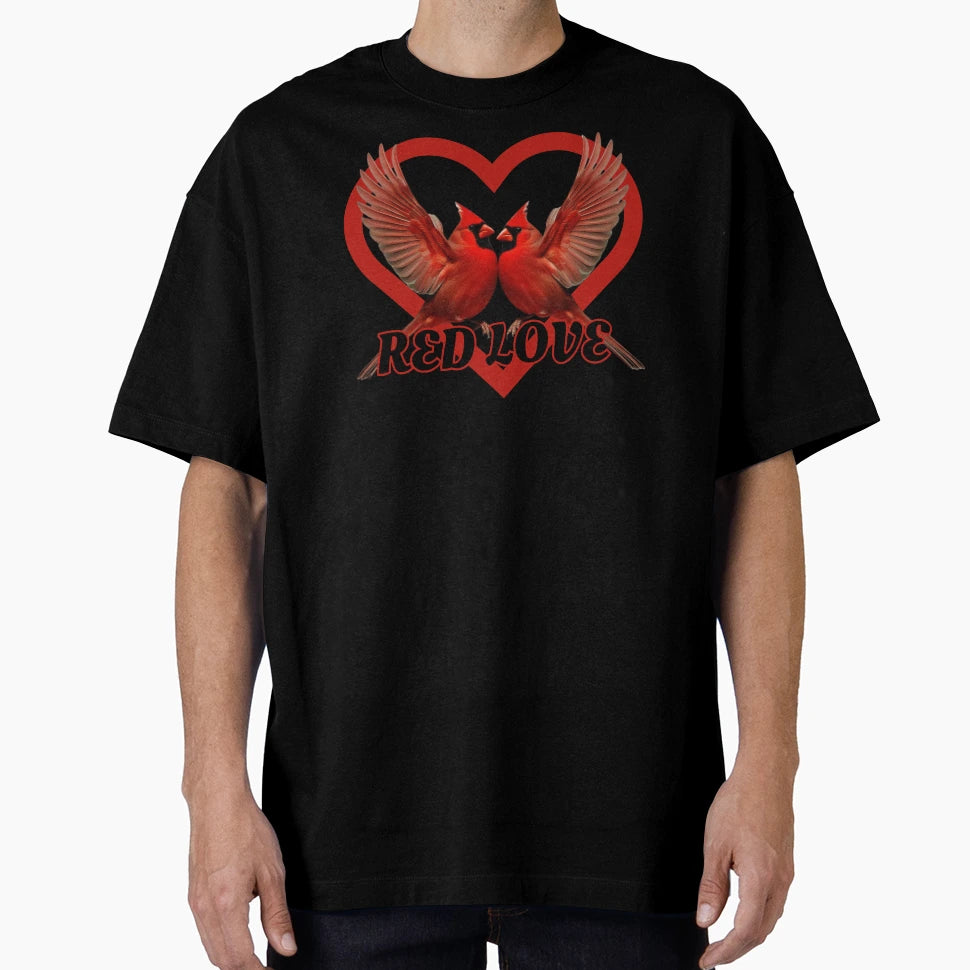 Red Love Cardinals T-Shirt - Unique Graphic Unisex - T-Shirt, Sweatshirt, Hoodie