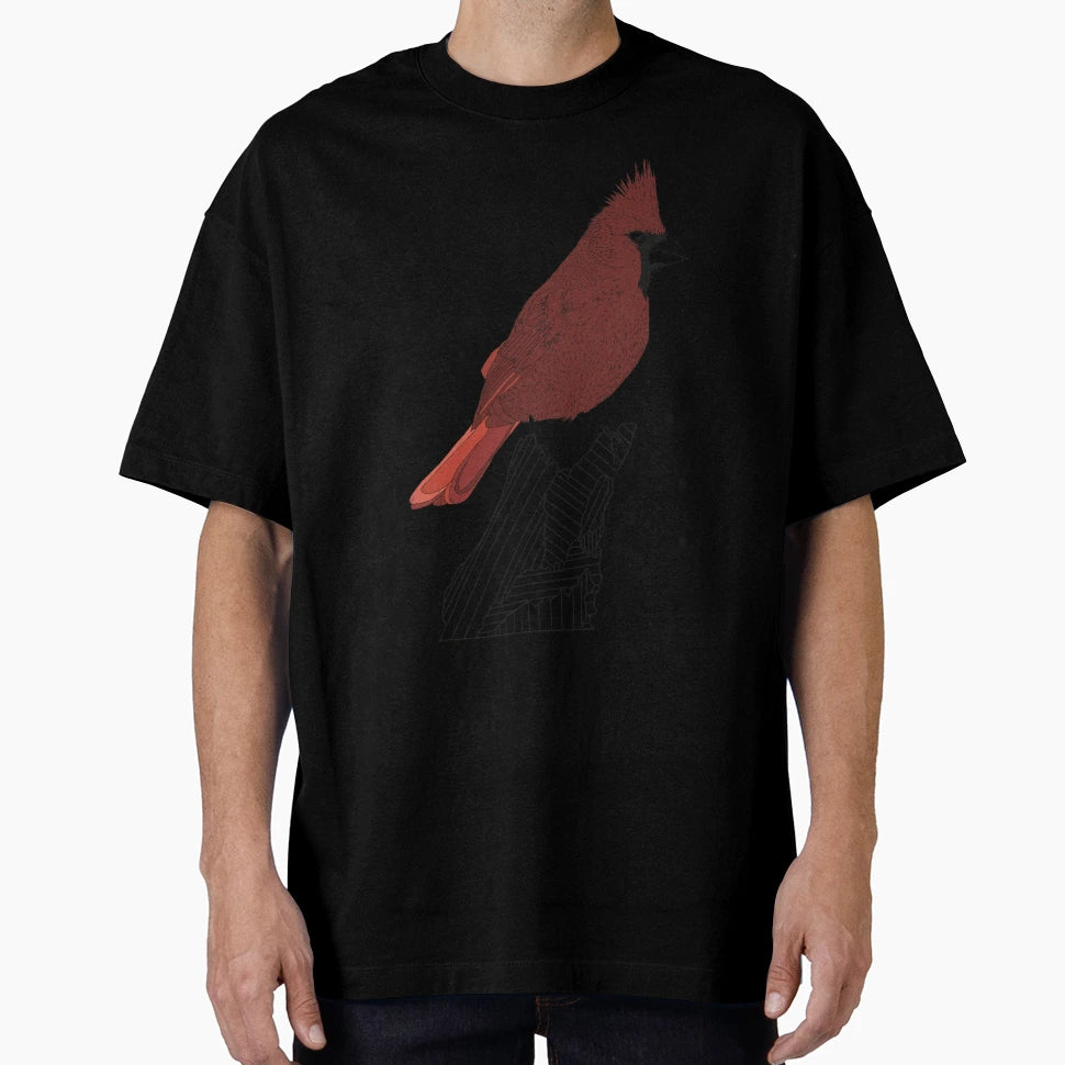 Red Cardinal Illustration T-Shirt - Fun Novelty Design Unisex - T-Shirt, Sweatshirt, Hoodie