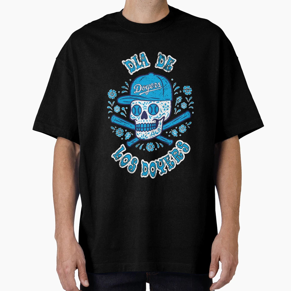 Dia De Los Doyers Blue T-Shirt - Trendy Graphic for Adults - T-Shirt, Sweatshirt, Hoodie