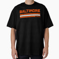 Baltimore Baseball Stripe T-Shirt - Custom Art Print Men Women - T-Shirt, Sweatshirt, Hoodie