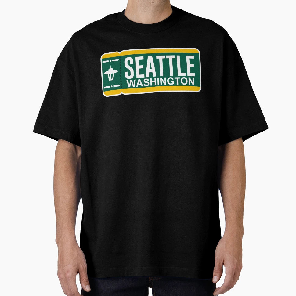 Seattle Ticket Throwback 2 T-Shirt - Custom Art Print Men Women - T-Shirt, Sweatshirt, Hoodie