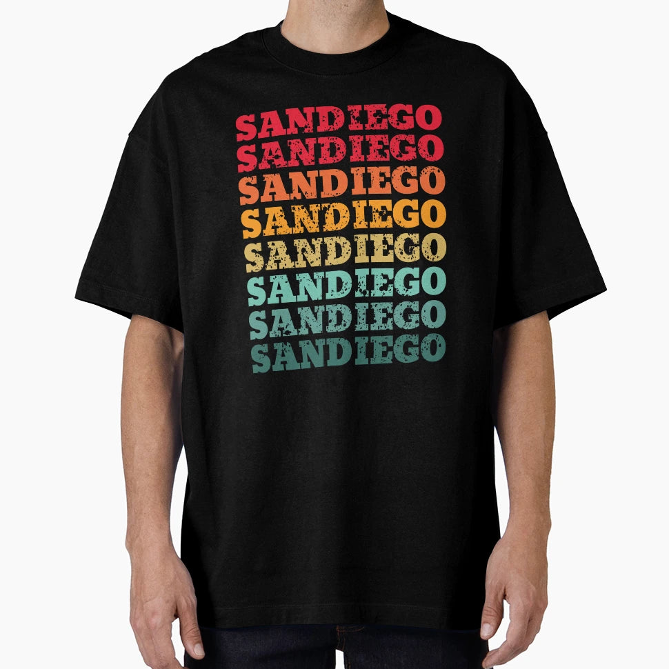 San Diego Repeated Sunset Colors T-Shirt - Custom Art Print Men Women - T-Shirt, Sweatshirt, Hoodie