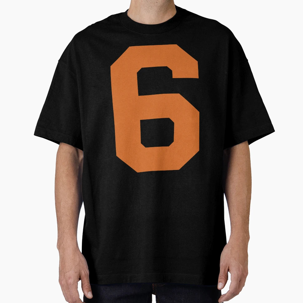Number 6 Orange Six Sports Number 6 T-Shirt - Unique Graphic for Adults - T-Shirt, Sweatshirt, Hoodie