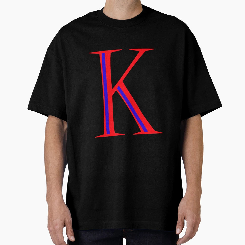 Letter K Red And Blue Color T-Shirt - Unique Graphic Unisex - T-Shirt, Sweatshirt, Hoodie