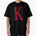 Letter K Red And Blue Color T-Shirt - Unique Graphic Unisex - T-Shirt, Sweatshirt, Hoodie