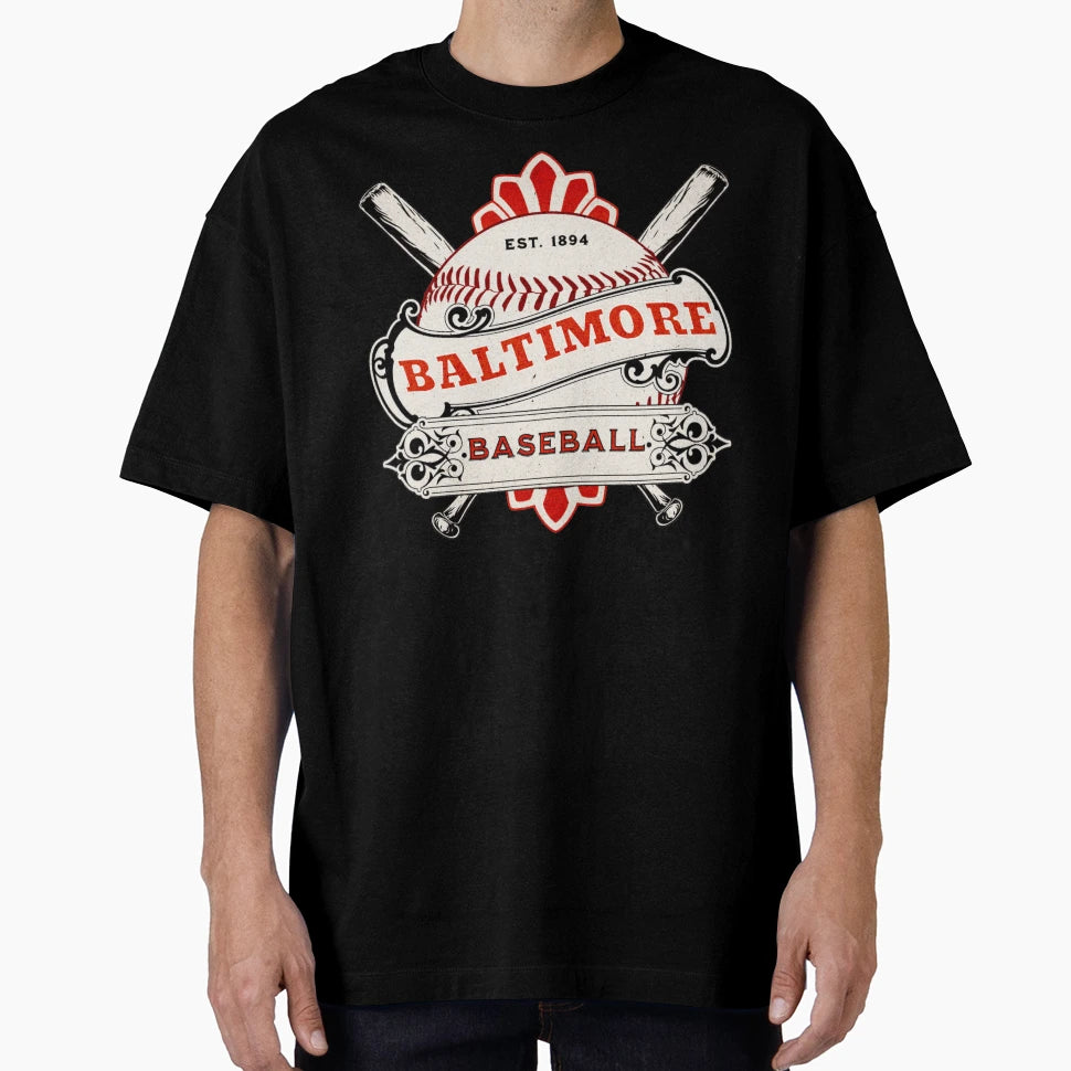 Baltimore Baseball T-Shirt - Graphic Print Unisex - T-Shirt, Sweatshirt, Hoodie