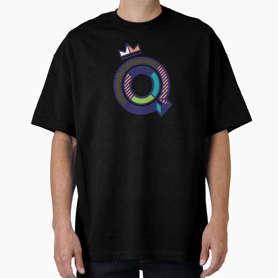 Crowned Q Initial T-Shirt - Streetwear Style Men Women - T-Shirt, Sweatshirt, Hoodie