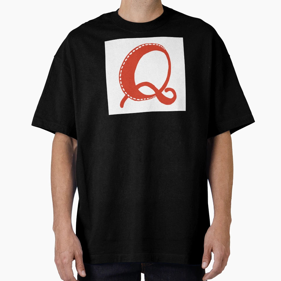 Letter Q Red Initial Monogram T-Shirt - Custom Art Print for Adults - T-Shirt, Sweatshirt, Hoodie