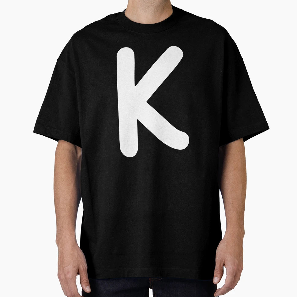 Letter K Capital Alphabet Birthday Gift T-Shirt - Minimalist Print Unisex - T-Shirt, Sweatshirt, Hoodie