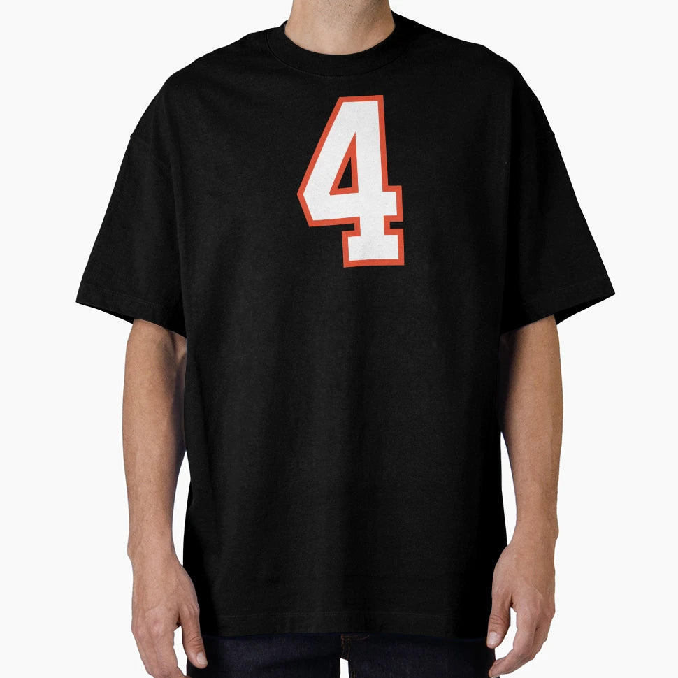 Sports Number 4 White Orange Color T-Shirt - Graphic Print for Adults - T-Shirt, Sweatshirt, Hoodie