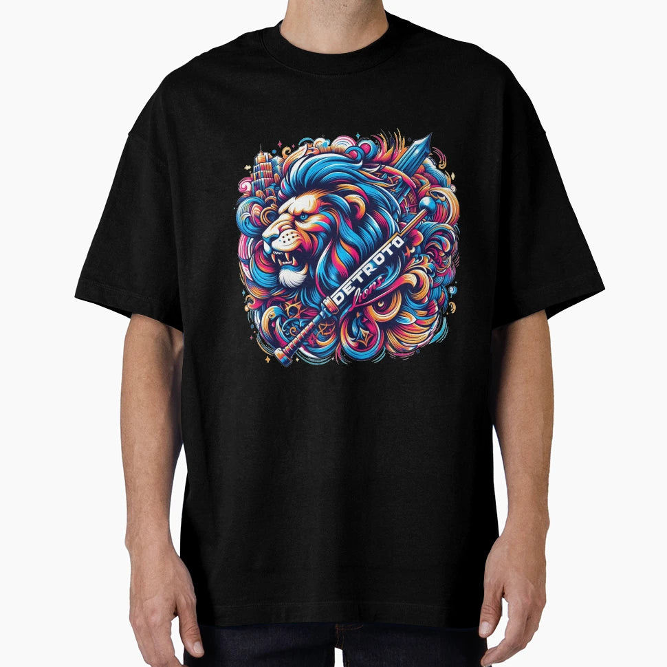 Fierce Feline Detroit Lion Fanatic T-Shirt - Fun Novelty Design for Adults - T-Shirt, Sweatshirt, Hoodie