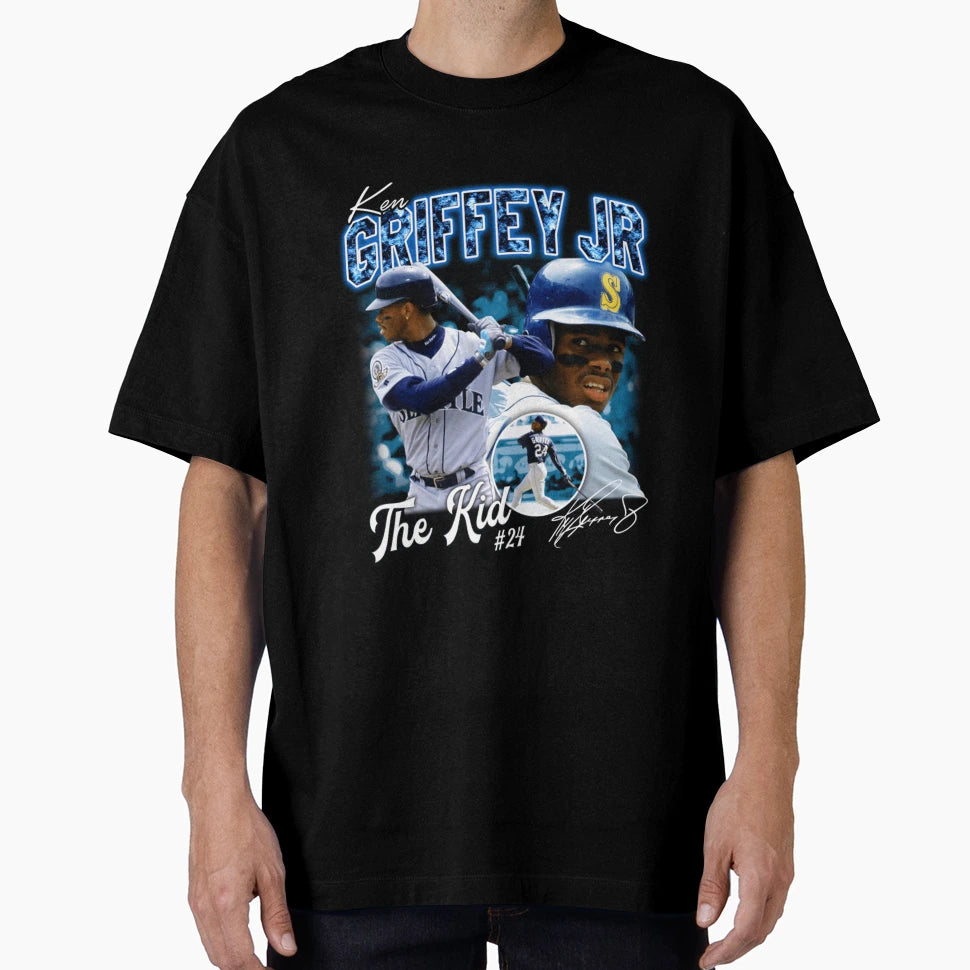 Ken Griffey Jr Basketball Legend Signature T-Shirt - Graphic Print Unisex - T-Shirt, Sweatshirt, Hoodie