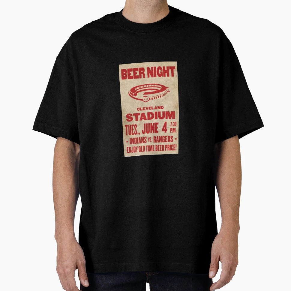 Ten Cent Beer Night Cleveland Distressed T-Shirt - Minimalist Print Unisex - T-Shirt, Sweatshirt, Hoodie