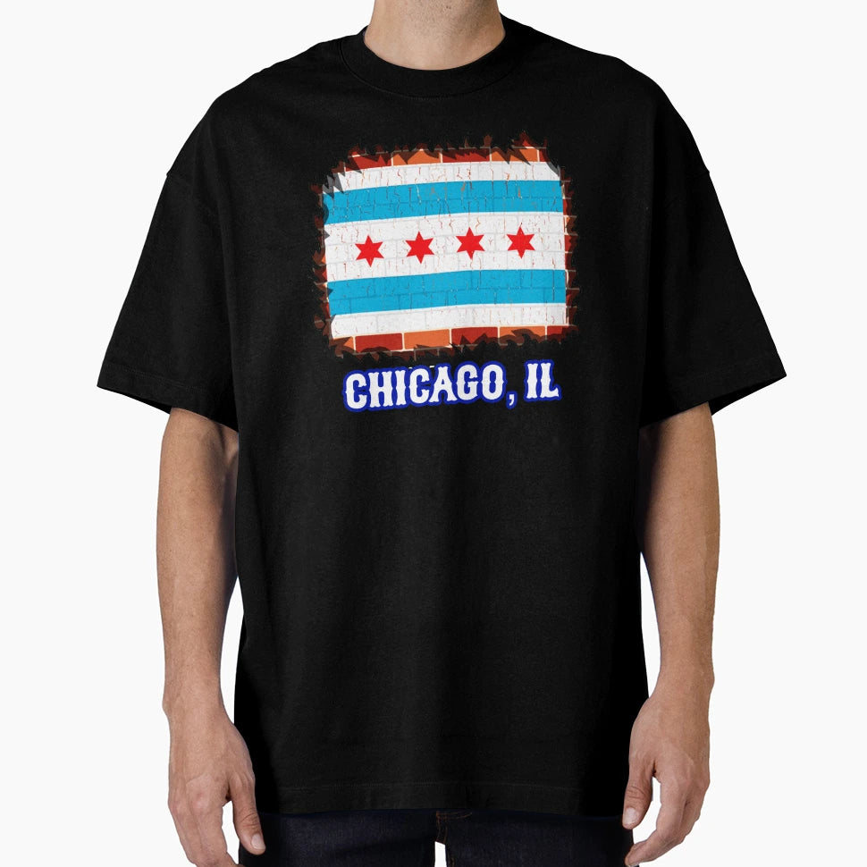 Chicago Northside Flag T-Shirt - Fun Novelty Design for Adults - T-Shirt, Sweatshirt, Hoodie