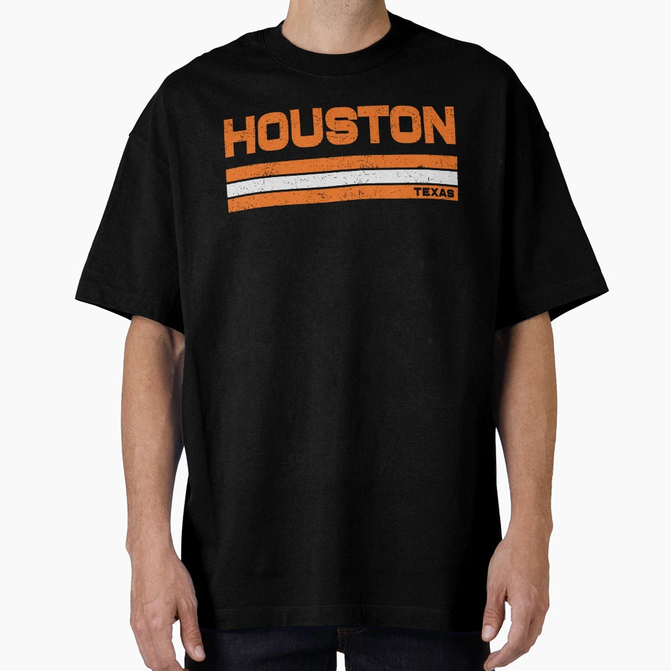 Houston Baseball Stripe T-Shirt - Streetwear Style for Adults - T-Shirt, Sweatshirt, Hoodie