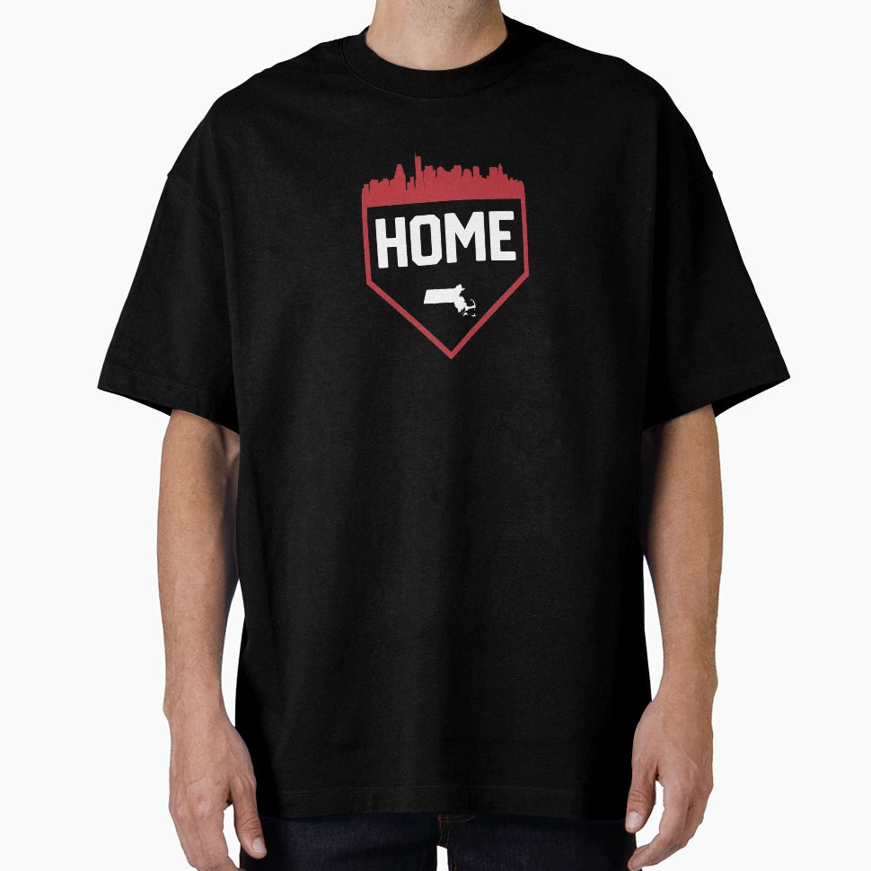 Boston Massachusetts Baseball Is Home T-Shirt - Streetwear Style Unisex - T-Shirt, Sweatshirt, Hoodie