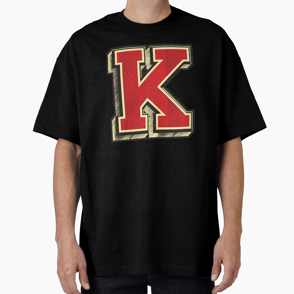Letter K Typography Capital Letters T-Shirt - Aesthetic Graphic for Adults - T-Shirt, Sweatshirt, Hoodie