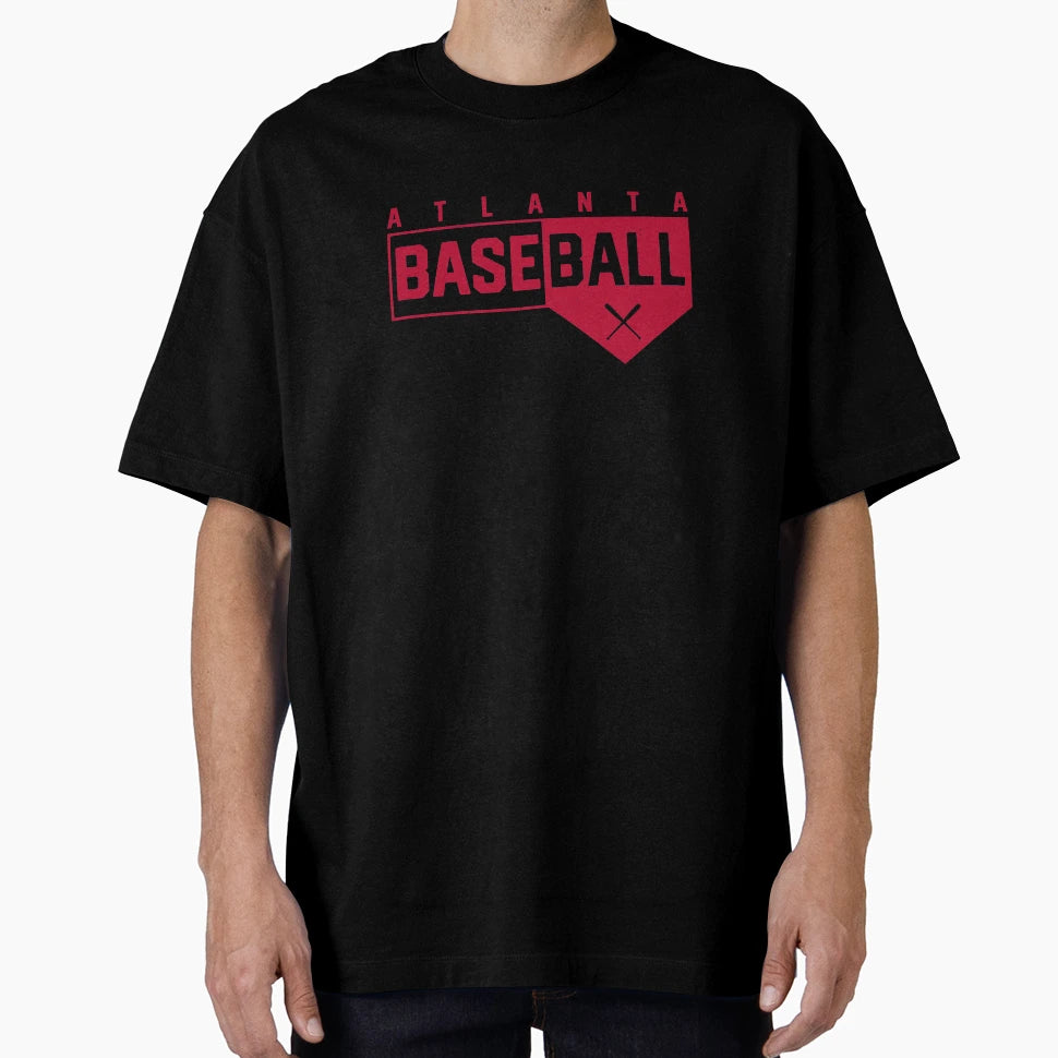 Atlanta Baseball Home Plate T-Shirt - Unique Graphic for Adults - T-Shirt, Sweatshirt, Hoodie