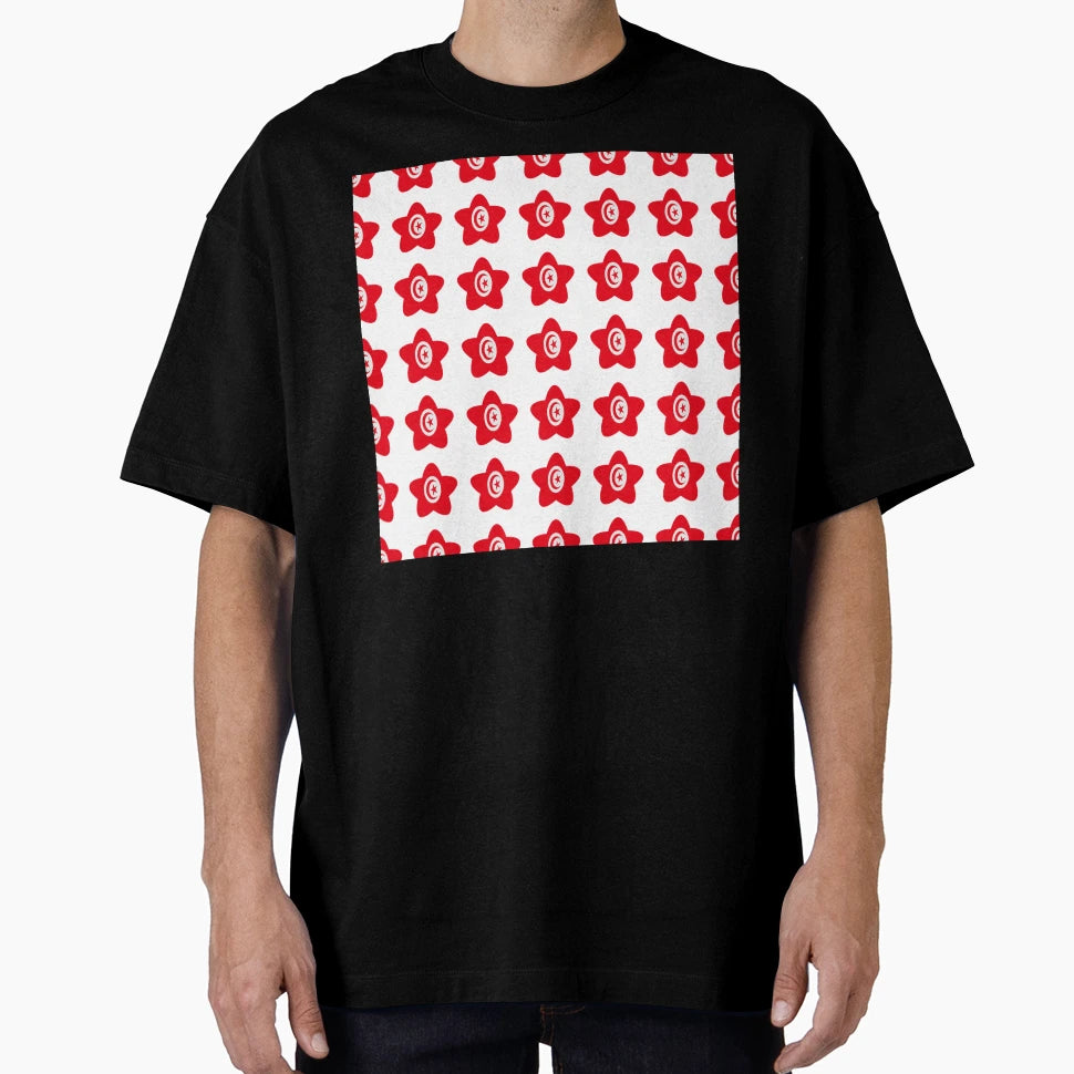 Tunisia Flag Star Pattern T-Shirt - Trendy Graphic Unisex - T-Shirt, Sweatshirt, Hoodie