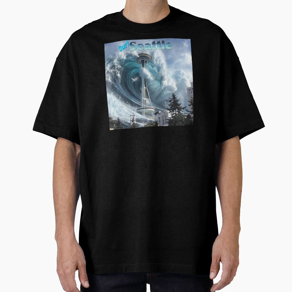 Surf Seattle T-Shirt - Trendy Graphic for Adults - T-Shirt, Sweatshirt, Hoodie