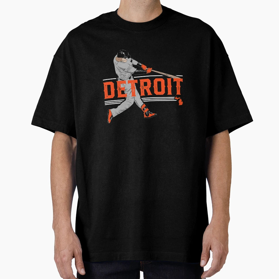 Detroit Baseball Slugger Home Run T-Shirt - Trendy Graphic Men Women - T-Shirt, Sweatshirt, Hoodie