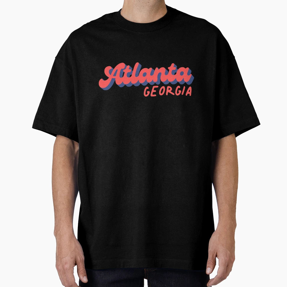Atlanta Georgia Travel Script T-Shirt - Casual Everyday Wear Men Women - T-Shirt, Sweatshirt, Hoodie