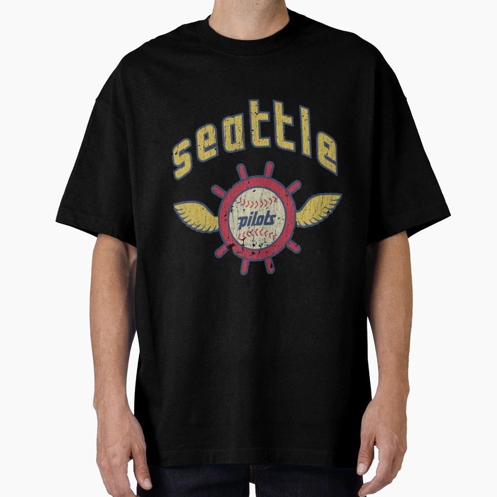 Baseball T Shirtseattle Pilots T-Shirt - Fun Novelty Design Men Women - T-Shirt, Sweatshirt, Hoodie