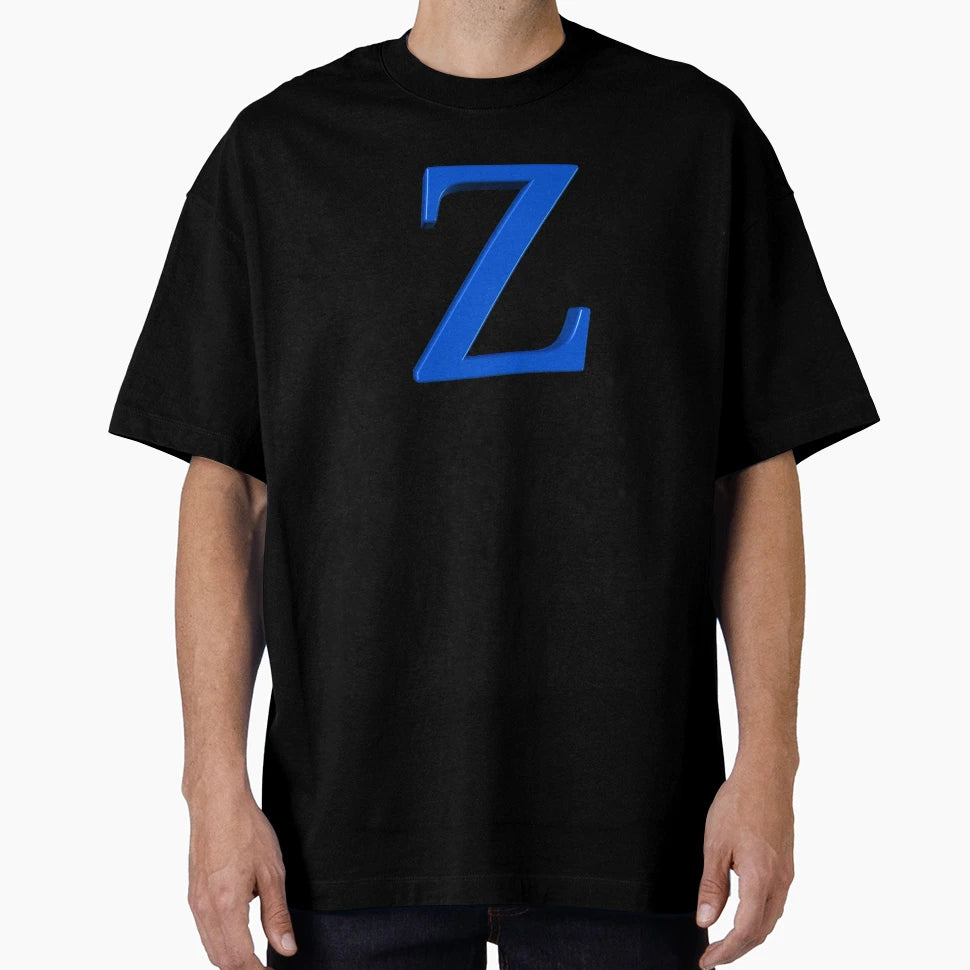 Letter Z Dimensional Blue T-Shirt - Minimalist Print Unisex - T-Shirt, Sweatshirt, Hoodie