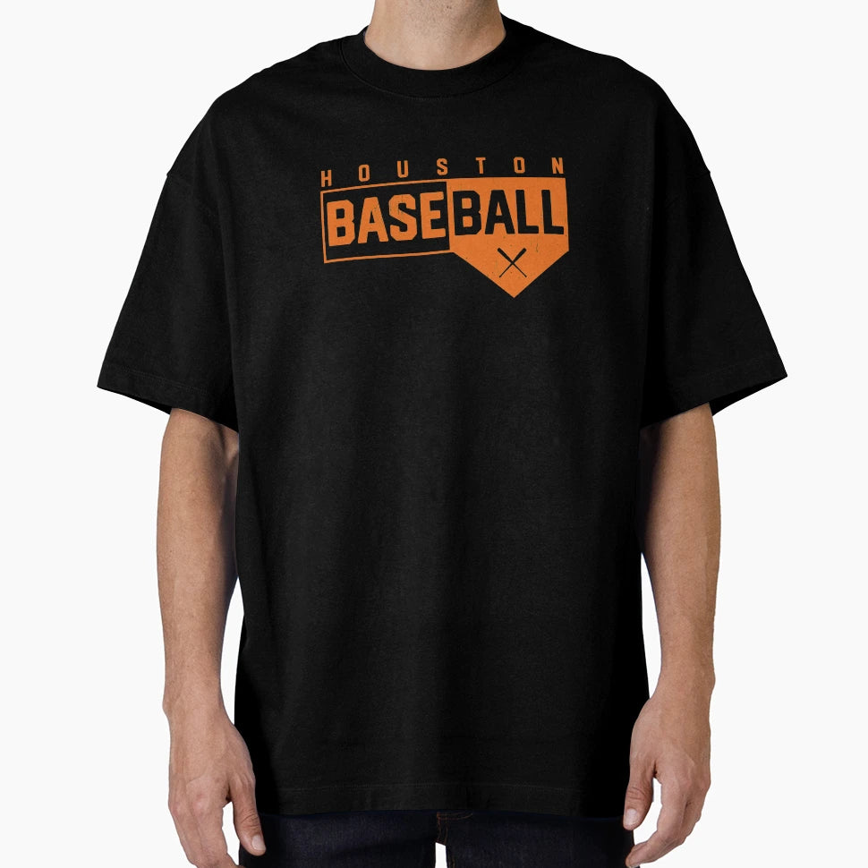 Houston Baseball Home Plate T-Shirt - Graphic Print Men Women - T-Shirt, Sweatshirt, Hoodie