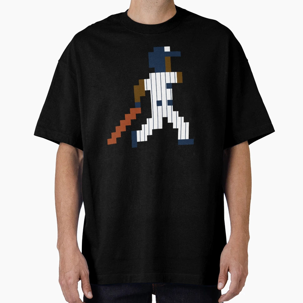 New York Pixel Baseball Player T-Shirt - Minimalist Print Men Women - T-Shirt, Sweatshirt, Hoodie