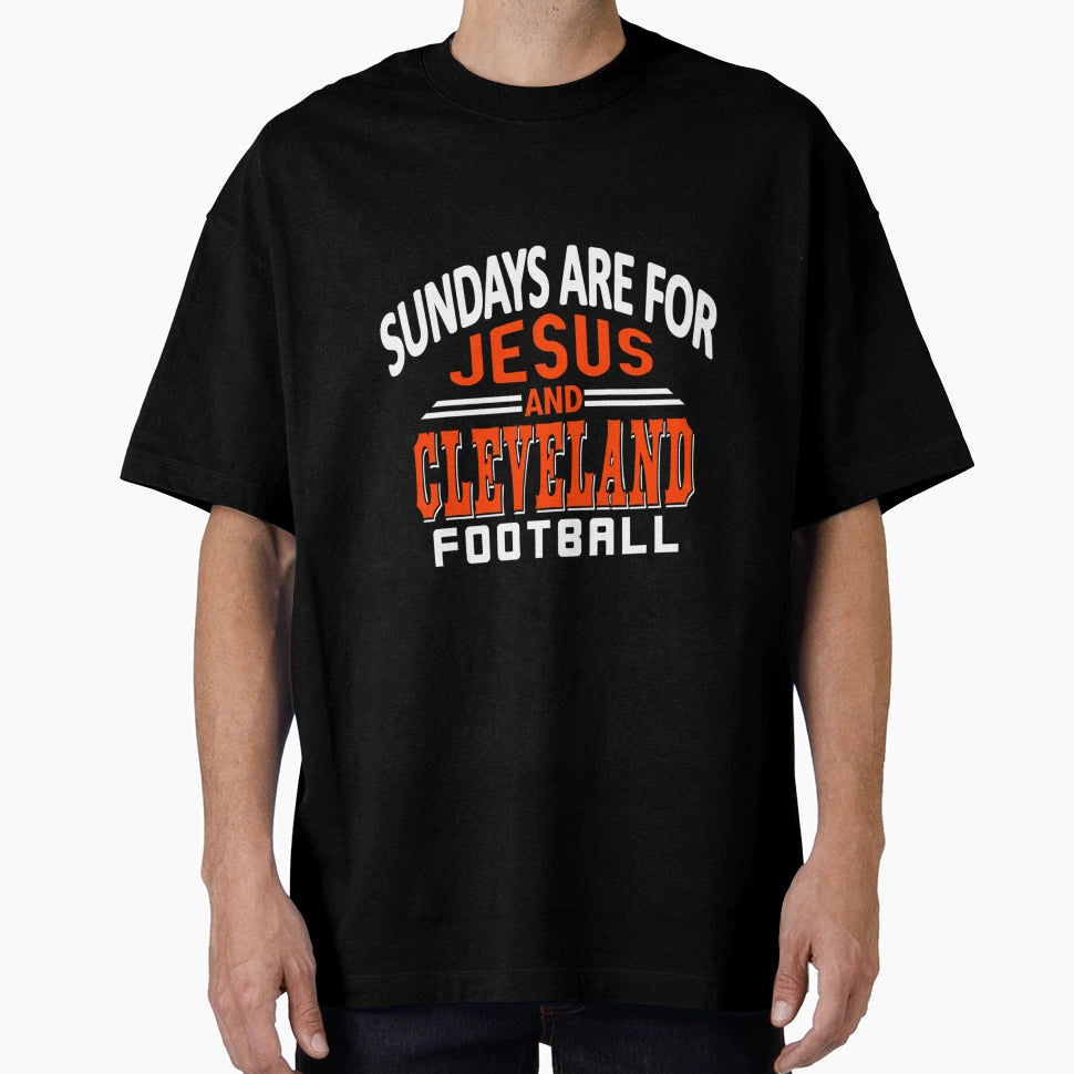 Cleveland Football Fan Sundays And T-Shirt - Fun Novelty Design Unisex - T-Shirt, Sweatshirt, Hoodie