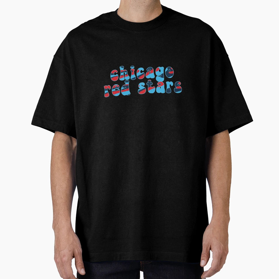 Chicago Red Stars Nwsl Groovy Font T-Shirt - Casual Everyday Wear Men Women - T-Shirt, Sweatshirt, Hoodie