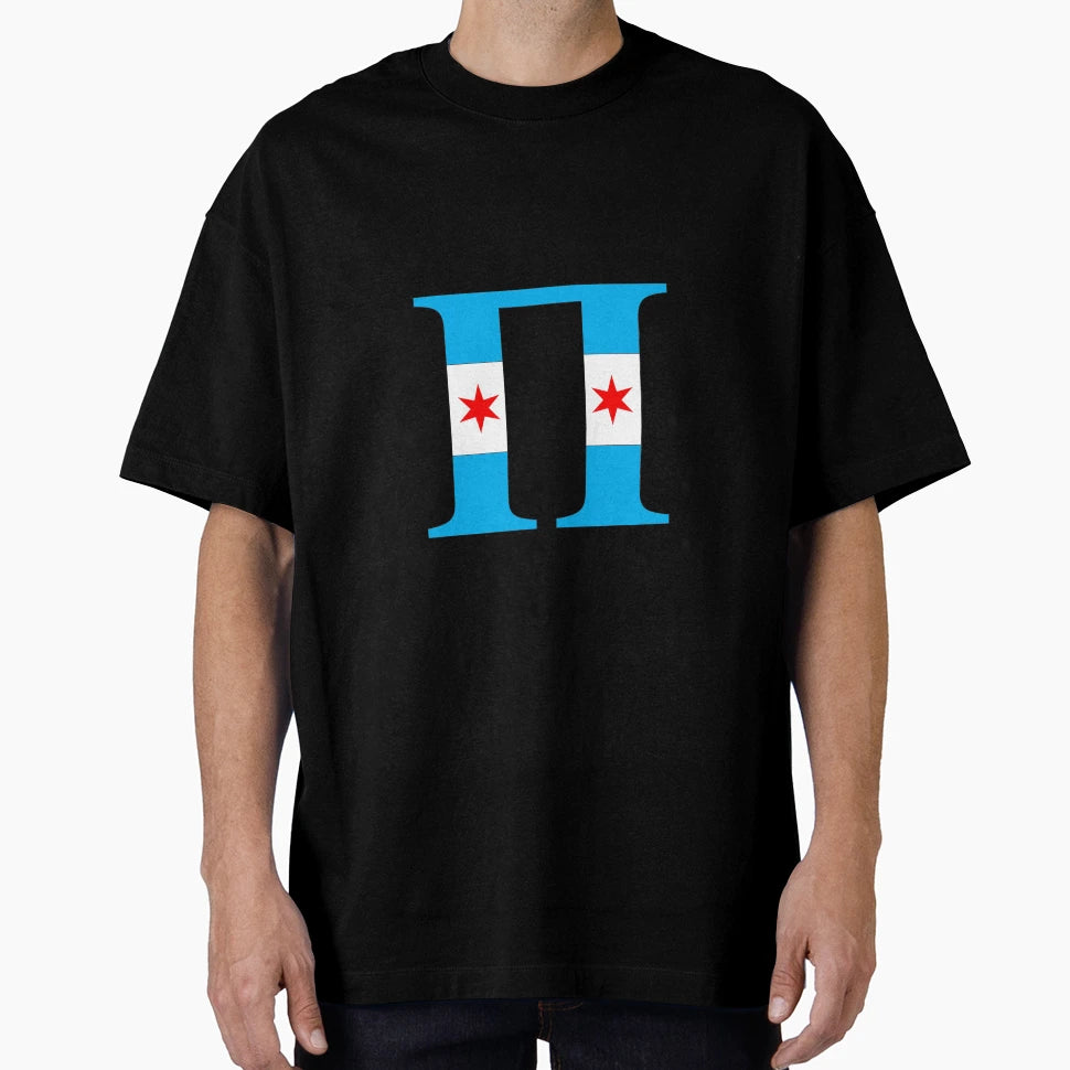 Chicago Pi Greek Letter T-Shirt - Minimalist Print Men Women - T-Shirt, Sweatshirt, Hoodie