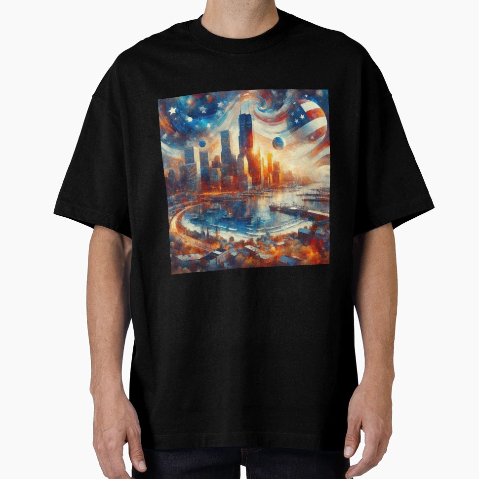 Digital Art Culture Fusion T-Shirt - Unique Graphic for Adults - T-Shirt, Sweatshirt, Hoodie