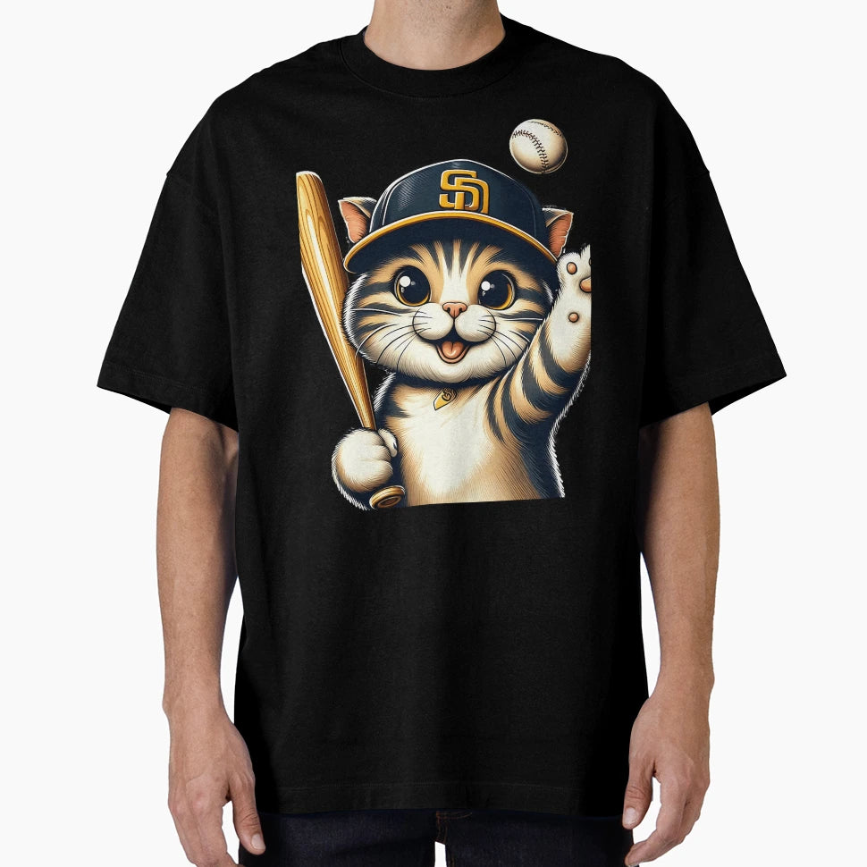 Padres Cat T-Shirt - Streetwear Style for Adults - T-Shirt, Sweatshirt, Hoodie