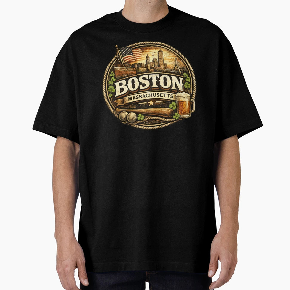 Boston Mass T-Shirt - Minimalist Print Men Women - T-Shirt, Sweatshirt, Hoodie