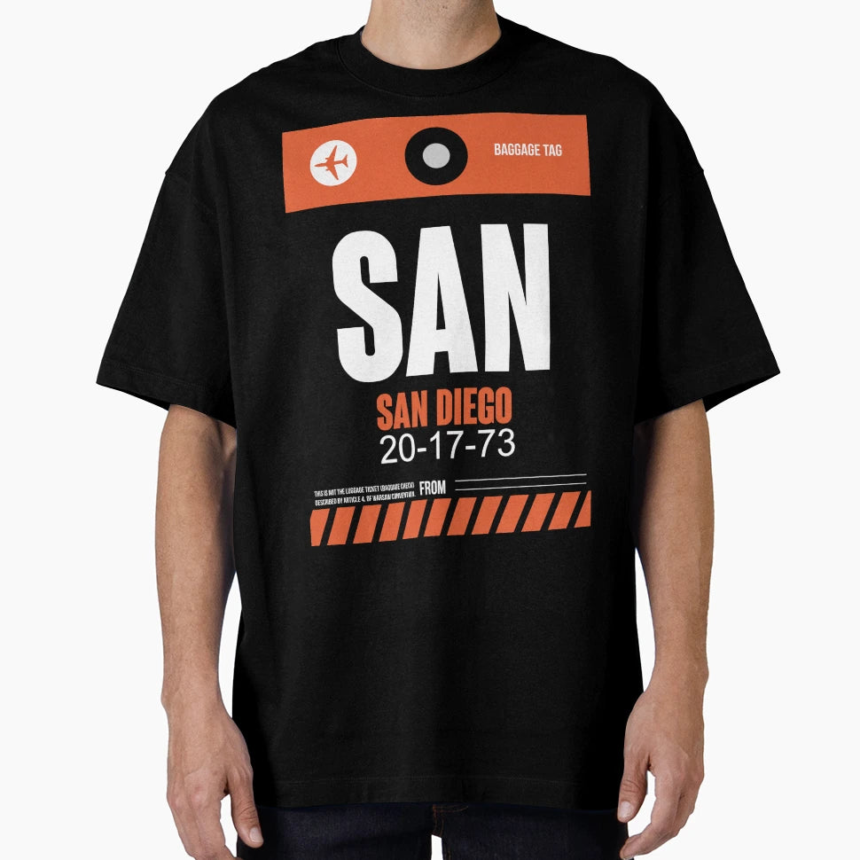 San Diego Luggage Tag 1 T-Shirt - Graphic Print Men Women - T-Shirt, Sweatshirt, Hoodie