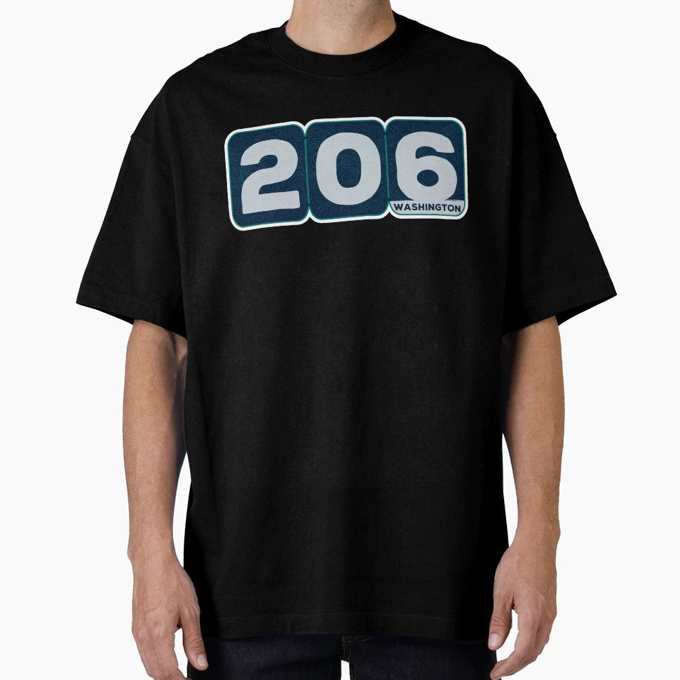 Area Code 206 Pt 2 T-Shirt - Trendy Graphic for Adults - T-Shirt, Sweatshirt, Hoodie