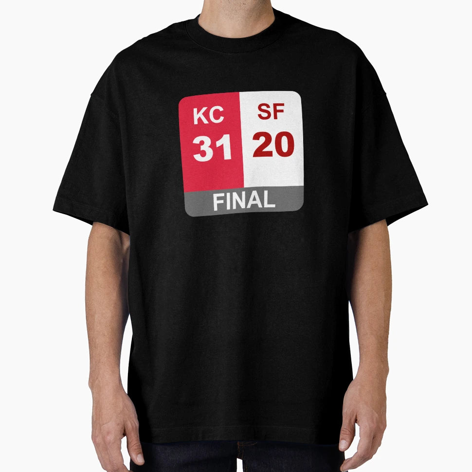 Super Bowl Liv Final Score T-Shirt - Minimalist Print Men Women - T-Shirt, Sweatshirt, Hoodie