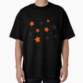 Orange And Black Stars School And T-Shirt - Aesthetic Graphic for Adults - T-Shirt, Sweatshirt, Hoodie